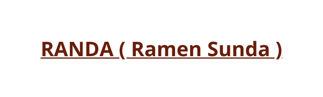 RANDA Ramen Sunda